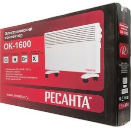 Конвектор РЕСАНТА ОК-1600 [67/4/2] 220-230В, 50Гц, крепление на стенку + на ножках , 800/1600 Вт, 